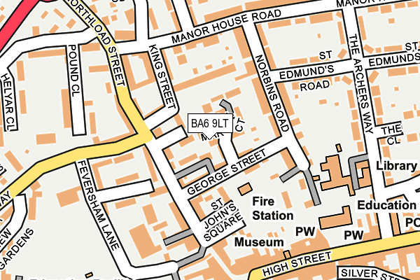 BA6 9LT map - OS OpenMap – Local (Ordnance Survey)
