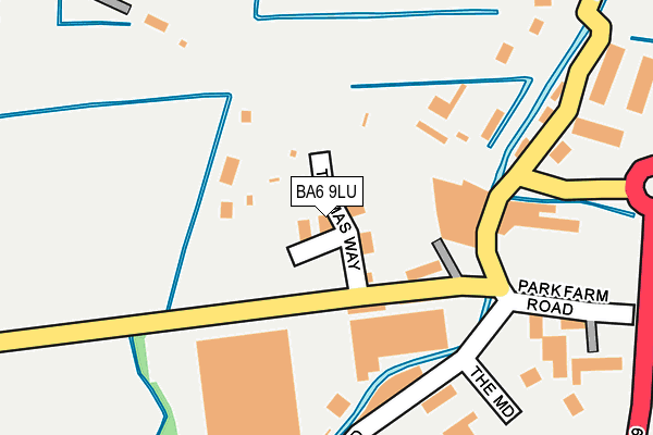 BA6 9LU map - OS OpenMap – Local (Ordnance Survey)