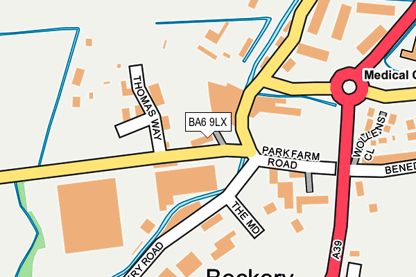 BA6 9LX map - OS OpenMap – Local (Ordnance Survey)