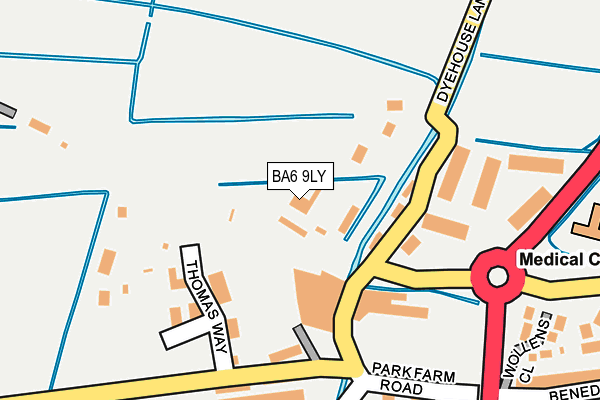 BA6 9LY map - OS OpenMap – Local (Ordnance Survey)