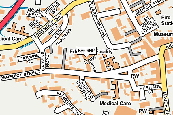 BA6 9NP map - OS OpenMap – Local (Ordnance Survey)