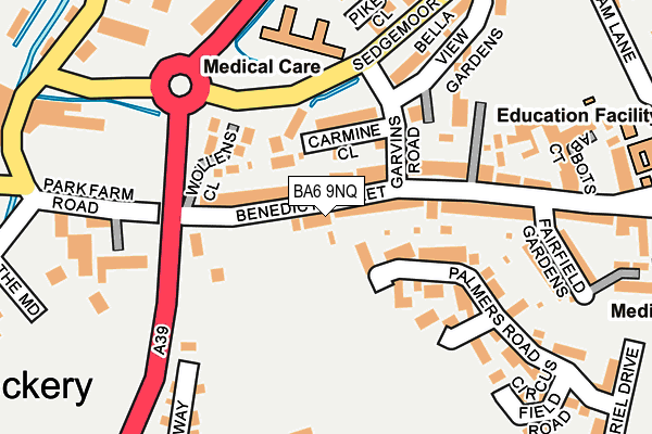 BA6 9NQ map - OS OpenMap – Local (Ordnance Survey)