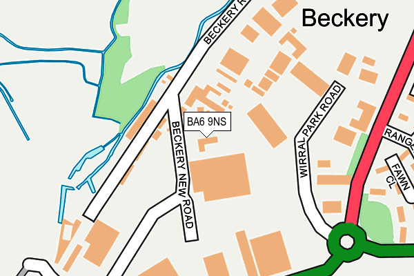 BA6 9NS map - OS OpenMap – Local (Ordnance Survey)