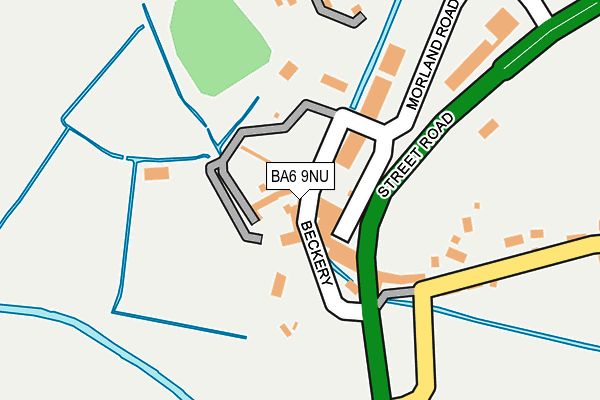 BA6 9NU map - OS OpenMap – Local (Ordnance Survey)