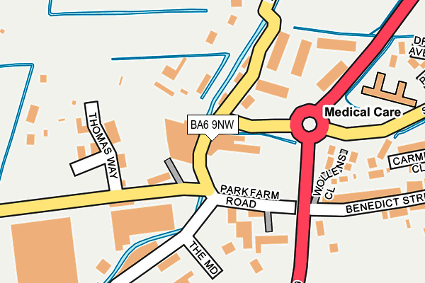 BA6 9NW map - OS OpenMap – Local (Ordnance Survey)
