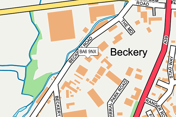 BA6 9NX map - OS OpenMap – Local (Ordnance Survey)