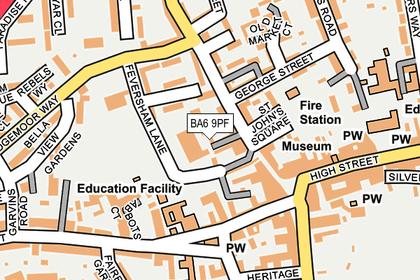 BA6 9PF map - OS OpenMap – Local (Ordnance Survey)