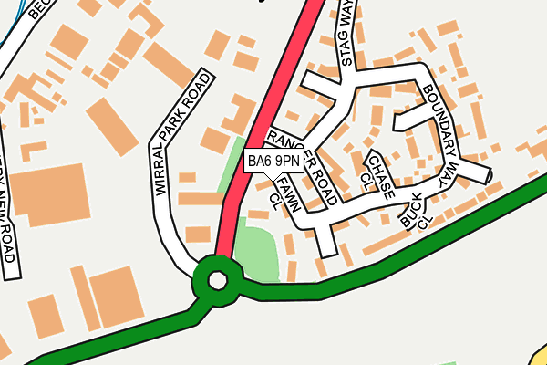 BA6 9PN map - OS OpenMap – Local (Ordnance Survey)