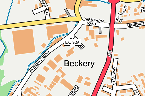 BA6 9QA map - OS OpenMap – Local (Ordnance Survey)