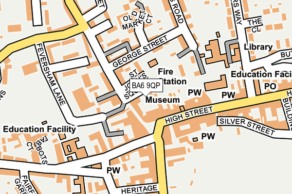 BA6 9QP map - OS OpenMap – Local (Ordnance Survey)