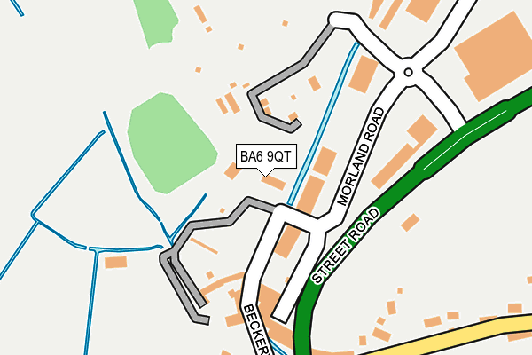 BA6 9QT map - OS OpenMap – Local (Ordnance Survey)