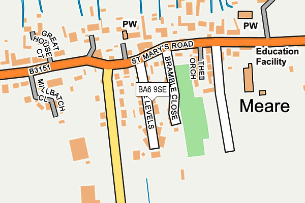 BA6 9SE map - OS OpenMap – Local (Ordnance Survey)