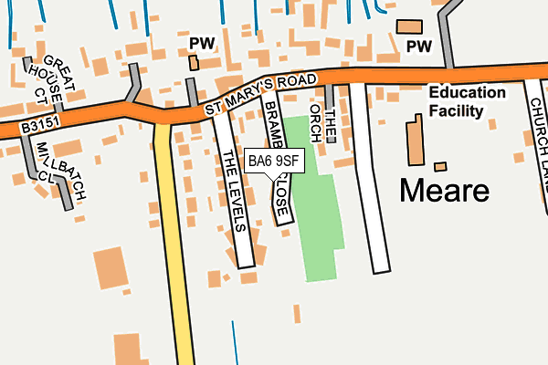 BA6 9SF map - OS OpenMap – Local (Ordnance Survey)