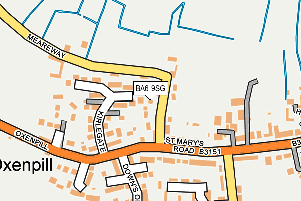BA6 9SG map - OS OpenMap – Local (Ordnance Survey)