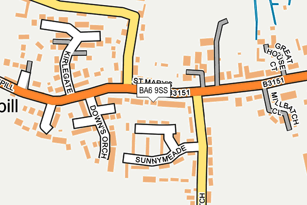 BA6 9SS map - OS OpenMap – Local (Ordnance Survey)