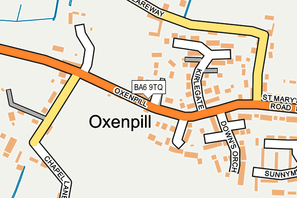 BA6 9TQ map - OS OpenMap – Local (Ordnance Survey)