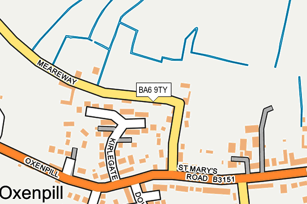 BA6 9TY map - OS OpenMap – Local (Ordnance Survey)