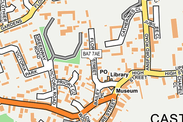 BA7 7AE map - OS OpenMap – Local (Ordnance Survey)