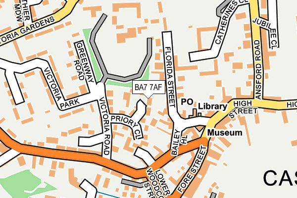 BA7 7AF map - OS OpenMap – Local (Ordnance Survey)