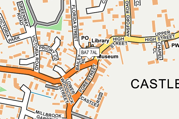 BA7 7AL map - OS OpenMap – Local (Ordnance Survey)