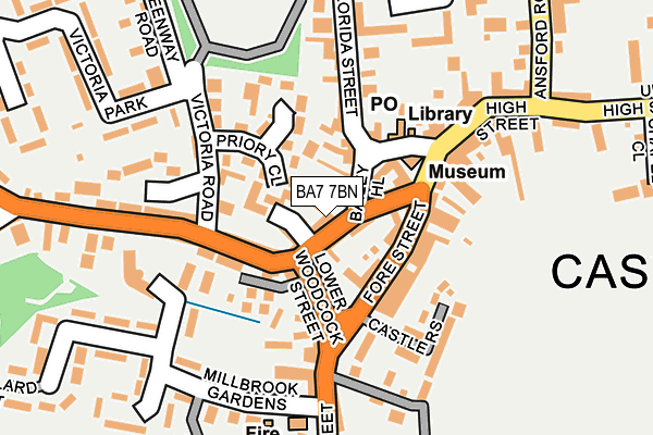 BA7 7BN map - OS OpenMap – Local (Ordnance Survey)