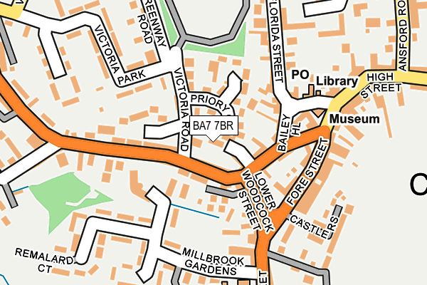 BA7 7BR map - OS OpenMap – Local (Ordnance Survey)