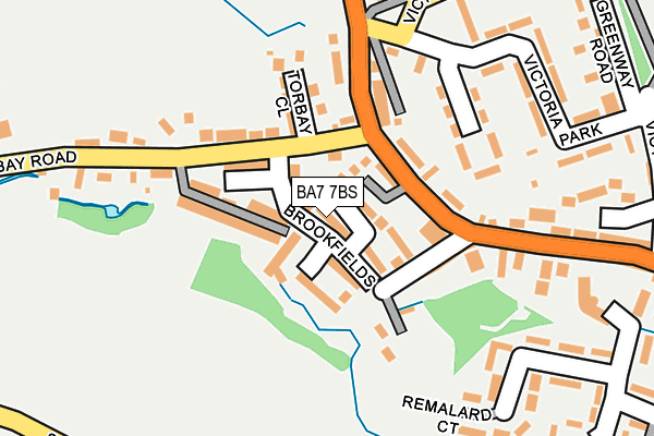 BA7 7BS map - OS OpenMap – Local (Ordnance Survey)