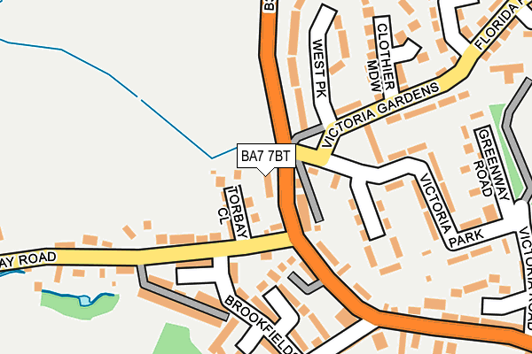 BA7 7BT map - OS OpenMap – Local (Ordnance Survey)