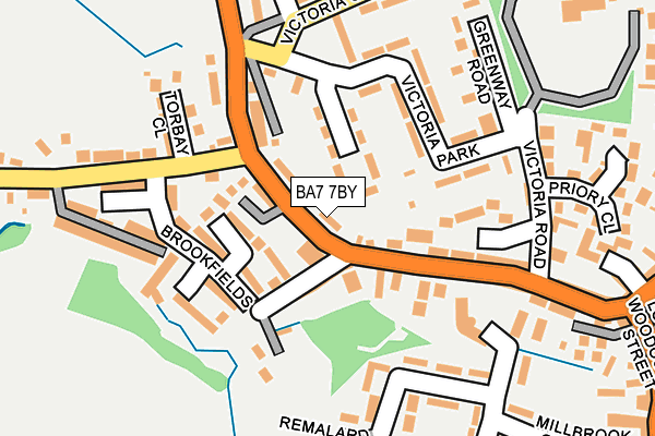 BA7 7BY map - OS OpenMap – Local (Ordnance Survey)