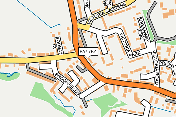 BA7 7BZ map - OS OpenMap – Local (Ordnance Survey)