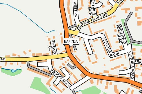 BA7 7DA map - OS OpenMap – Local (Ordnance Survey)