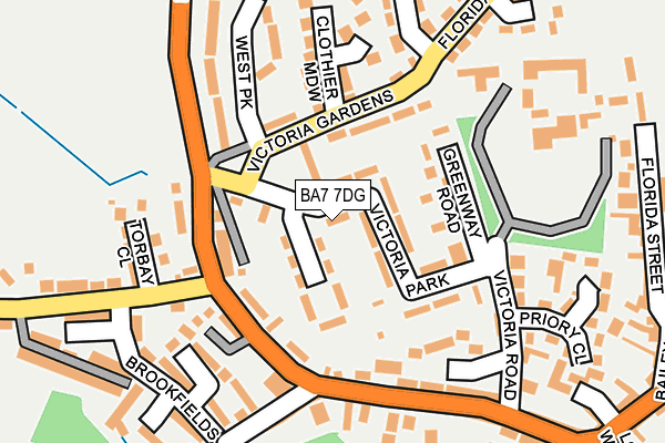 BA7 7DG map - OS OpenMap – Local (Ordnance Survey)