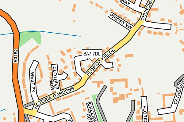 BA7 7DL map - OS OpenMap – Local (Ordnance Survey)