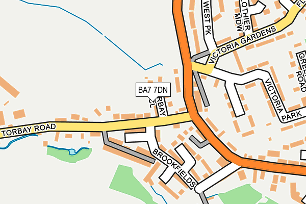BA7 7DN map - OS OpenMap – Local (Ordnance Survey)
