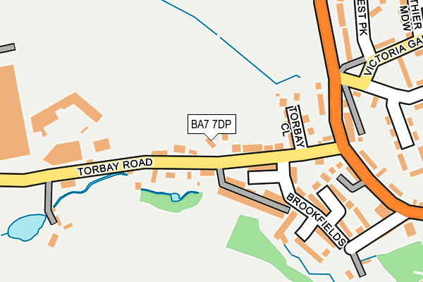 BA7 7DP map - OS OpenMap – Local (Ordnance Survey)