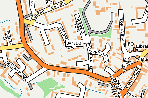 BA7 7DQ map - OS OpenMap – Local (Ordnance Survey)