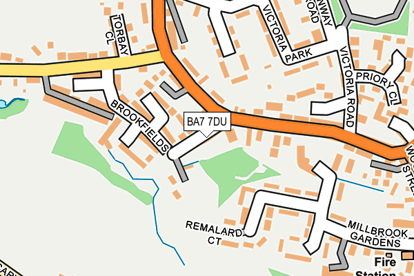 BA7 7DU map - OS OpenMap – Local (Ordnance Survey)