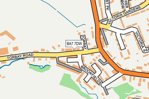 BA7 7DW map - OS OpenMap – Local (Ordnance Survey)