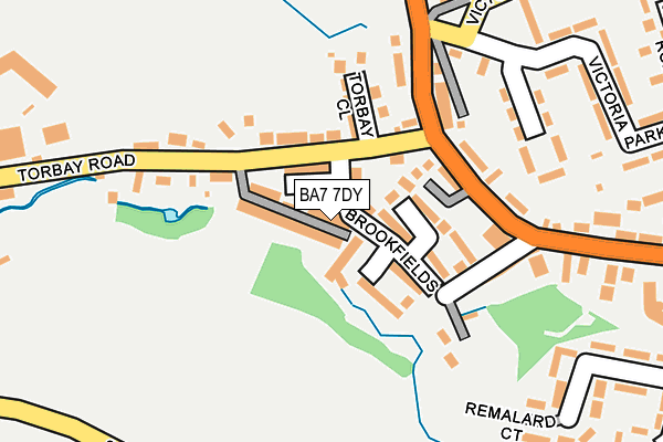 BA7 7DY map - OS OpenMap – Local (Ordnance Survey)