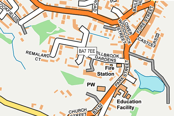 BA7 7EE map - OS OpenMap – Local (Ordnance Survey)