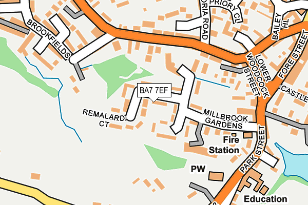 BA7 7EF map - OS OpenMap – Local (Ordnance Survey)