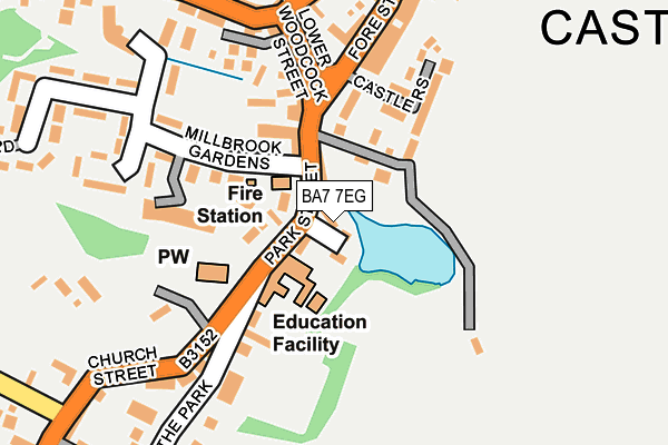 BA7 7EG map - OS OpenMap – Local (Ordnance Survey)