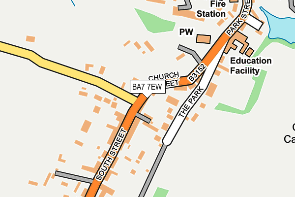 BA7 7EW map - OS OpenMap – Local (Ordnance Survey)