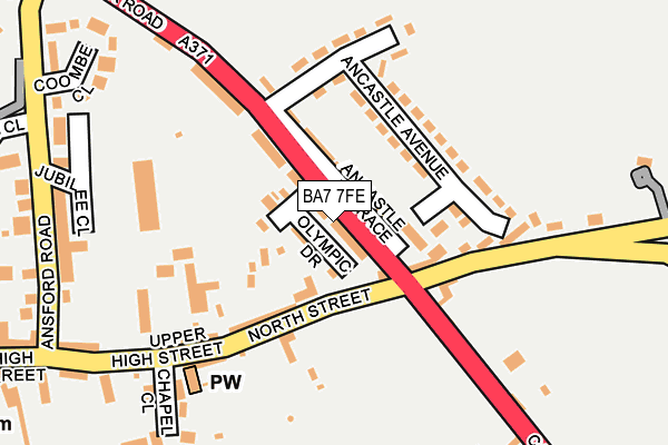 BA7 7FE map - OS OpenMap – Local (Ordnance Survey)