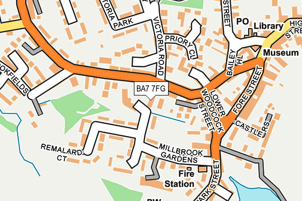 BA7 7FG map - OS OpenMap – Local (Ordnance Survey)