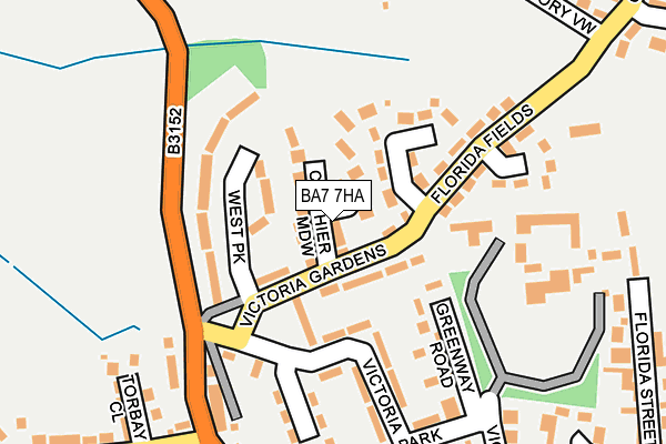 BA7 7HA map - OS OpenMap – Local (Ordnance Survey)