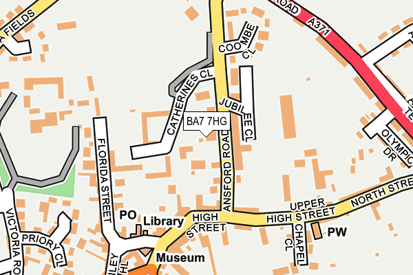 BA7 7HG map - OS OpenMap – Local (Ordnance Survey)