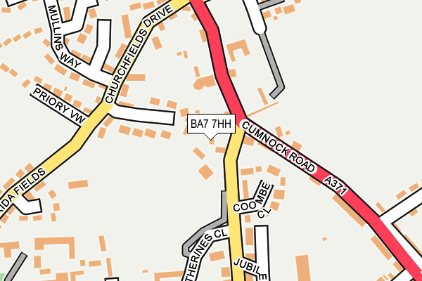 BA7 7HH map - OS OpenMap – Local (Ordnance Survey)