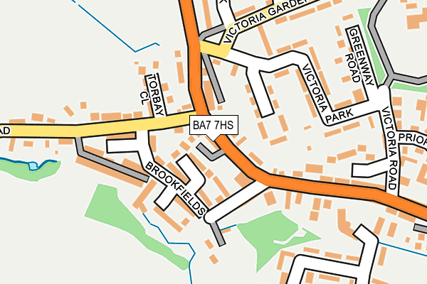BA7 7HS map - OS OpenMap – Local (Ordnance Survey)
