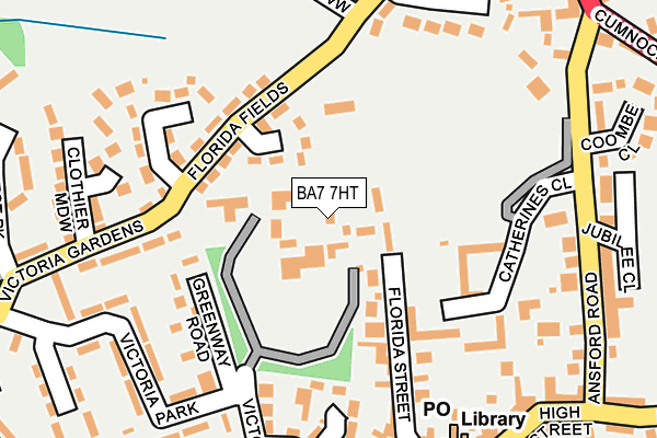 BA7 7HT map - OS OpenMap – Local (Ordnance Survey)
